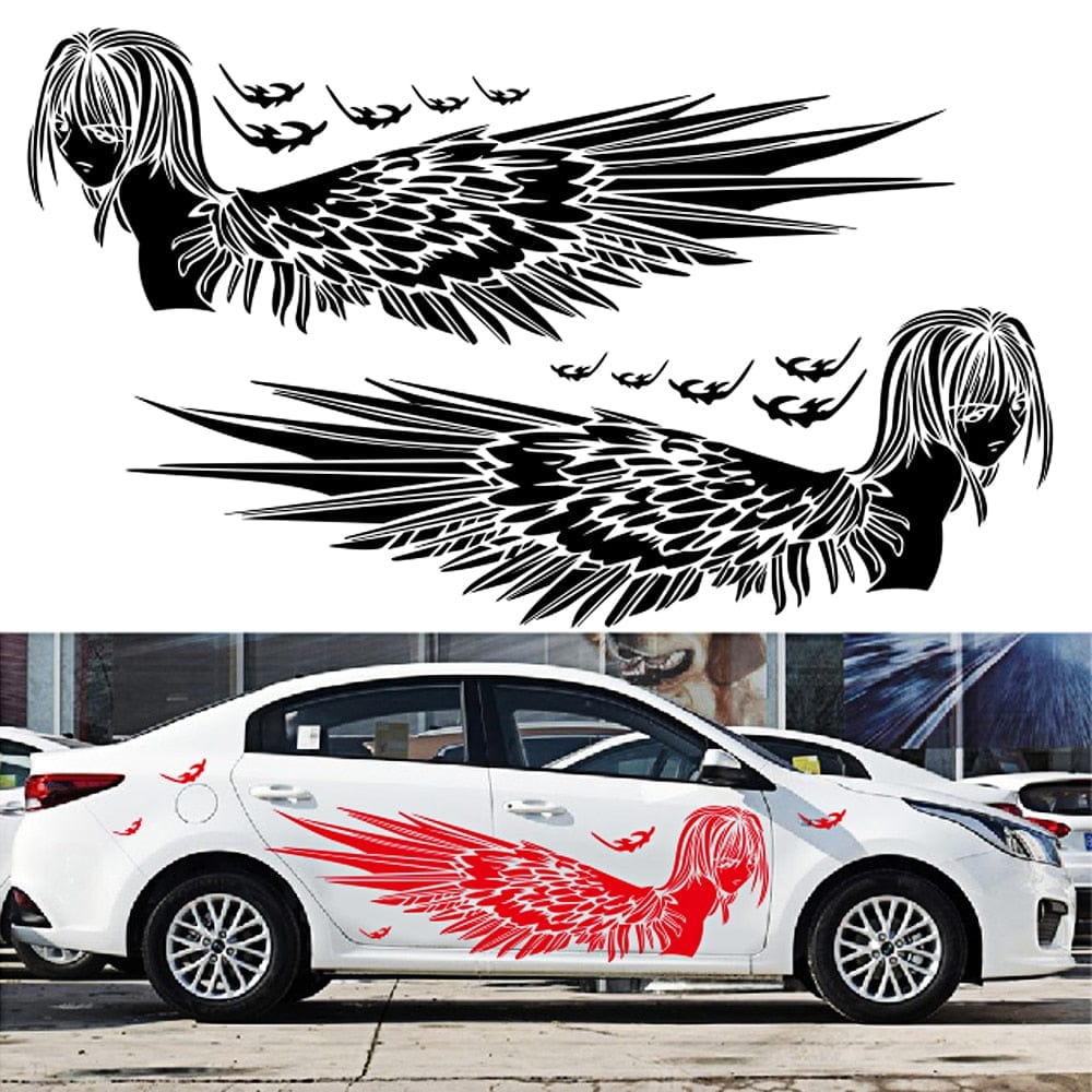 Stickers Voiture Ange Gardien Tresor Otaku