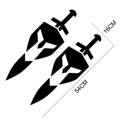 Stickers Voiture<br>Épée et Bouclier Tresor Otaku