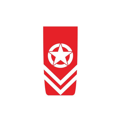 Stickers Voiture<br>Étoile Militaire Rouge Tresor Otaku