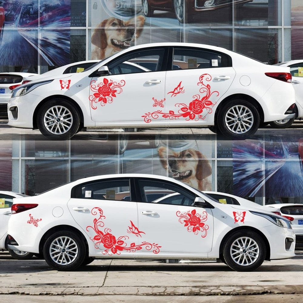Stickers Voiture Fleurs
