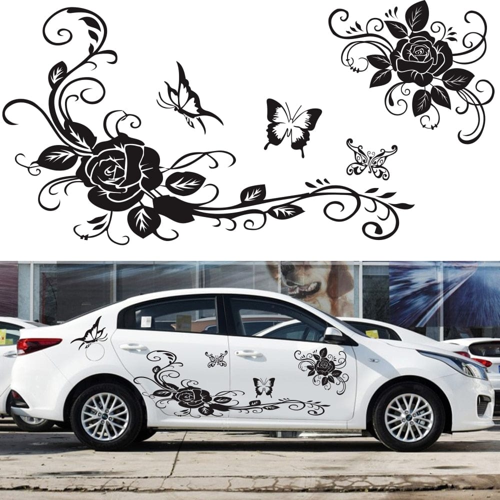 Stickers Voiture Fleurs