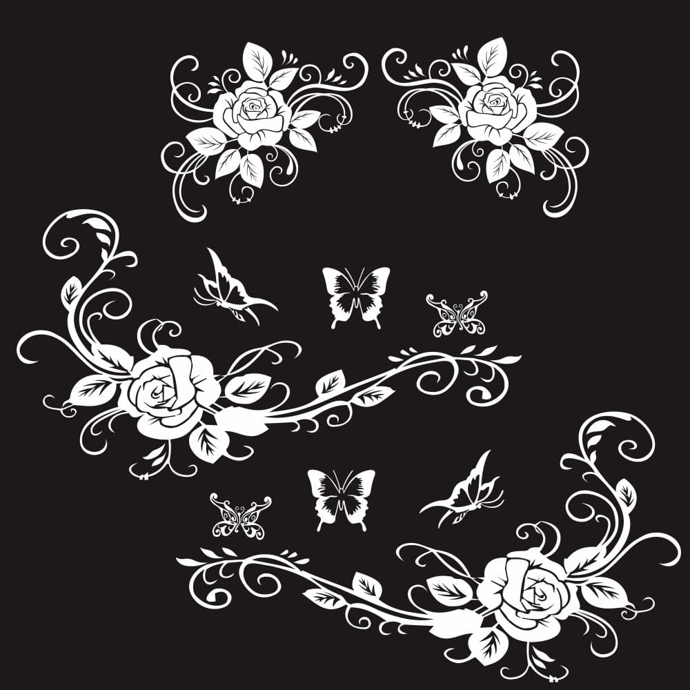 Stickers Voiture Fleurs