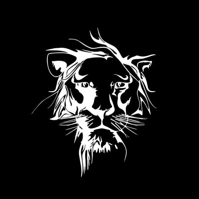 Stickers Voiture Lion Blanc Tresor Otaku