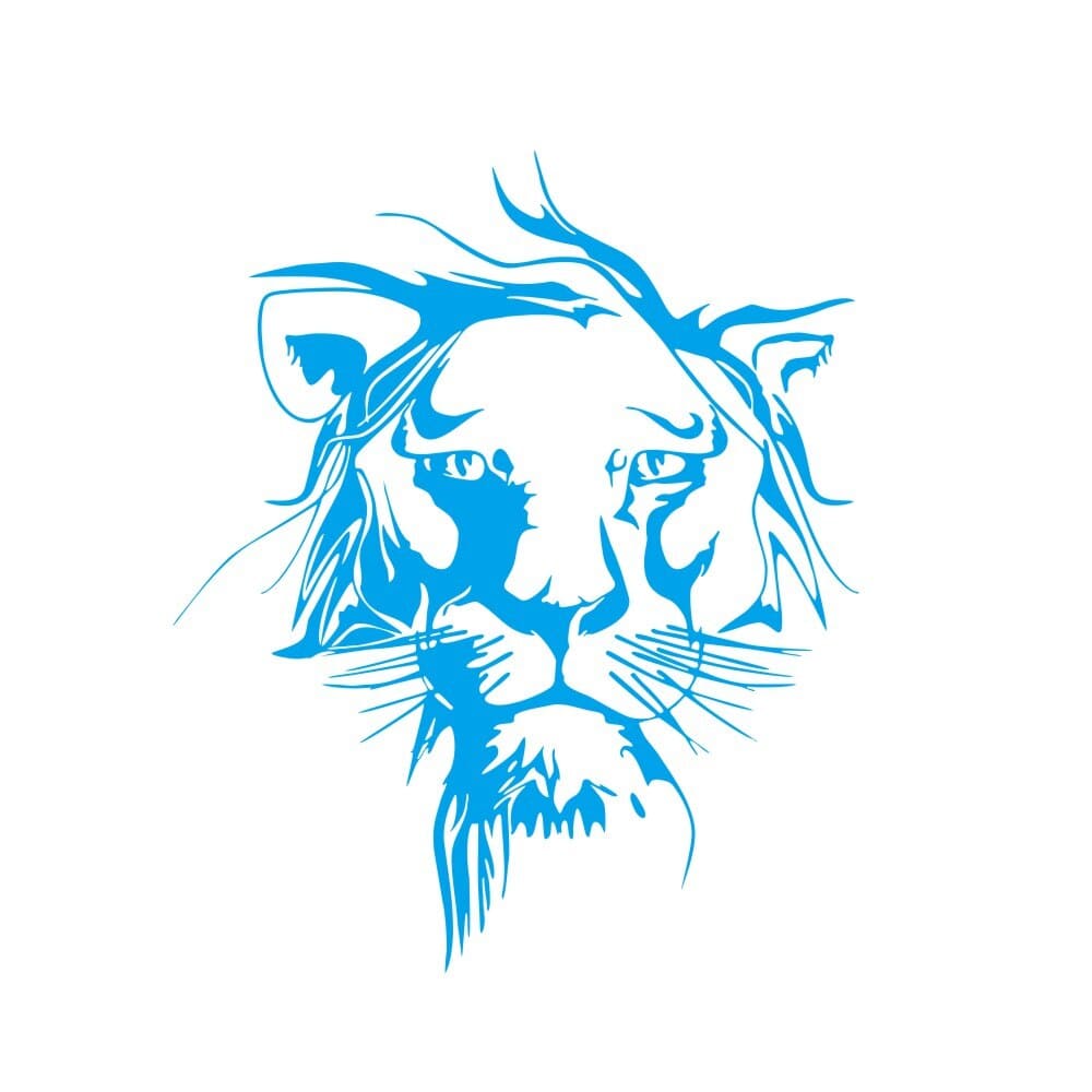 Stickers Voiture Lion Bleu Tresor Otaku
