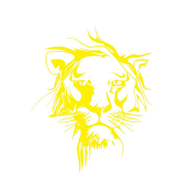 Stickers Voiture Lion Jaune Tresor Otaku