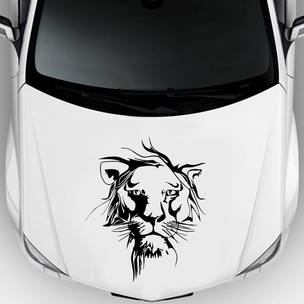 Stickers Voiture Lion Noir Tresor Otaku