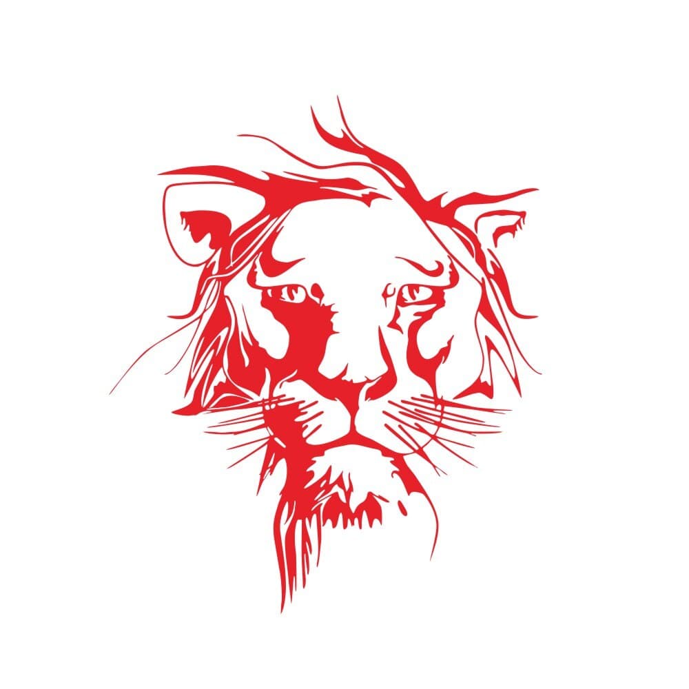 Stickers Voiture Lion Rouge Tresor Otaku