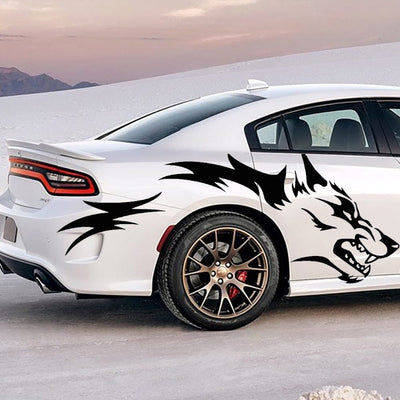 Stickers Voiture Loup Sauvage Tresor Otaku