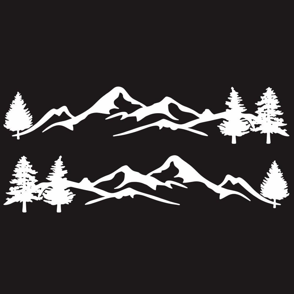 Stickers Voiture Montagne Blanc Tresor Otaku