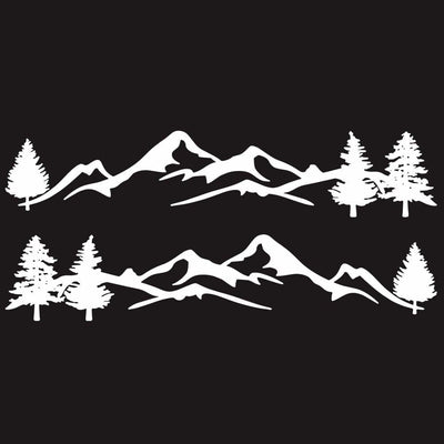 Stickers Voiture Montagne Blanc Tresor Otaku
