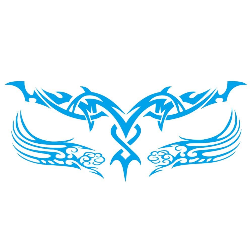 Stickers Voiture Tribal Bleu Tresor Otaku