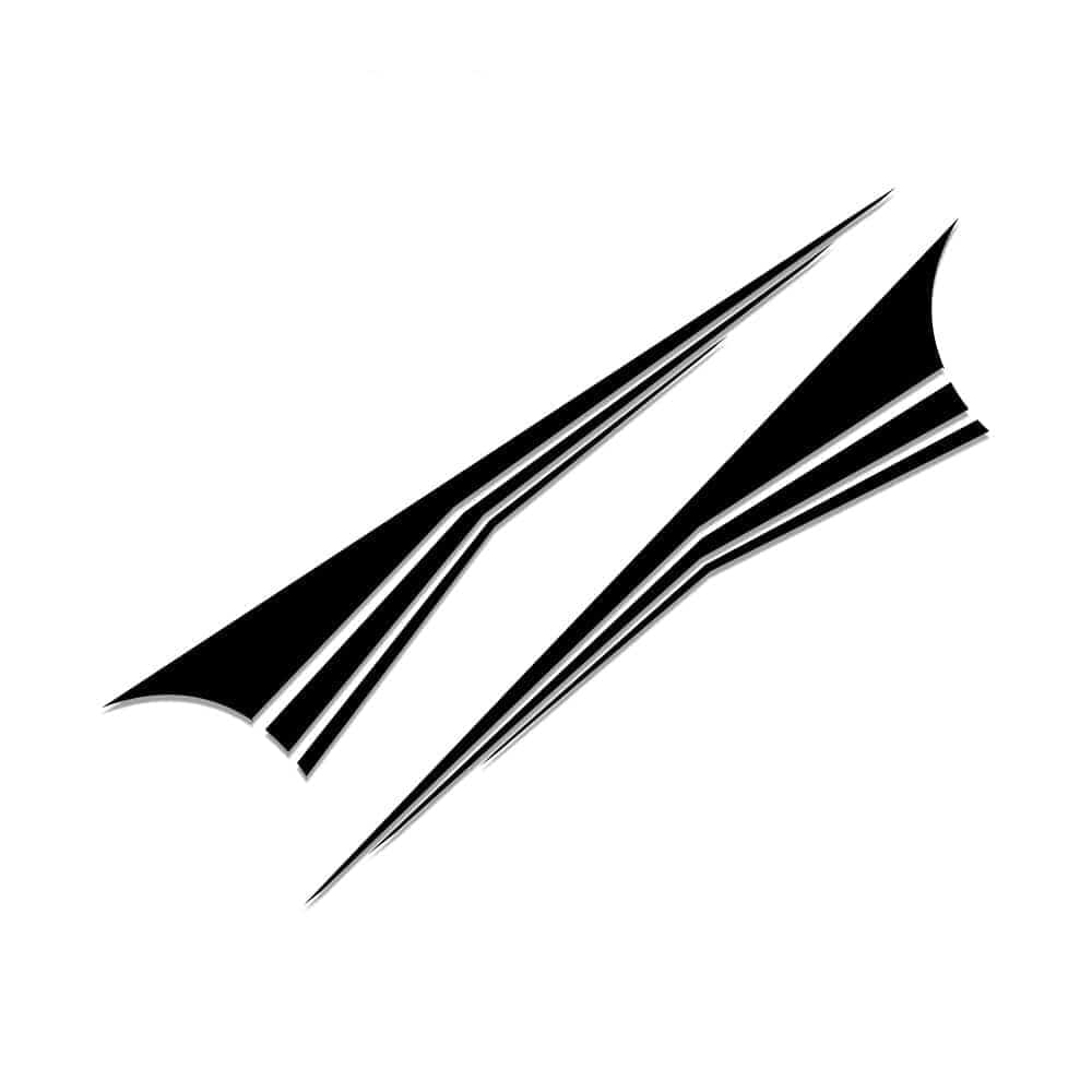 Stickers Voiture Triple Bande Noir Tresor Otaku