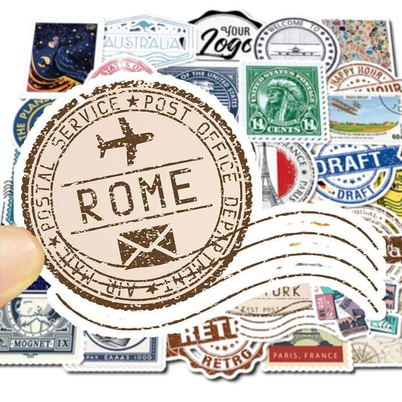 Stickers Voyage Timbres Pack de Stickers Tresor Otaku