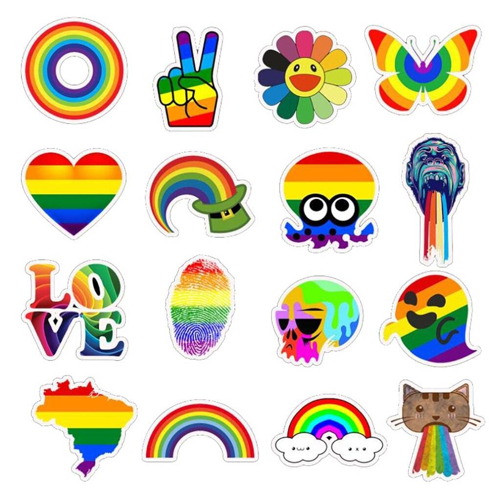 Stickers VSCO Arc en Ciel Pack de Stickers Tresor Otaku
