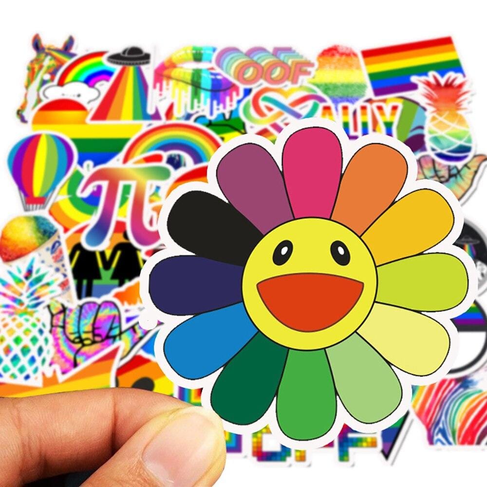 Stickers VSCO Arc en Ciel Pack de Stickers Tresor Otaku