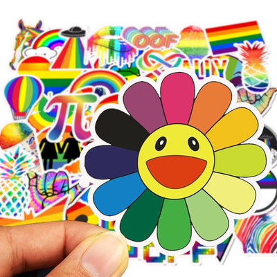 Stickers VSCO Arc en Ciel Pack de Stickers Tresor Otaku