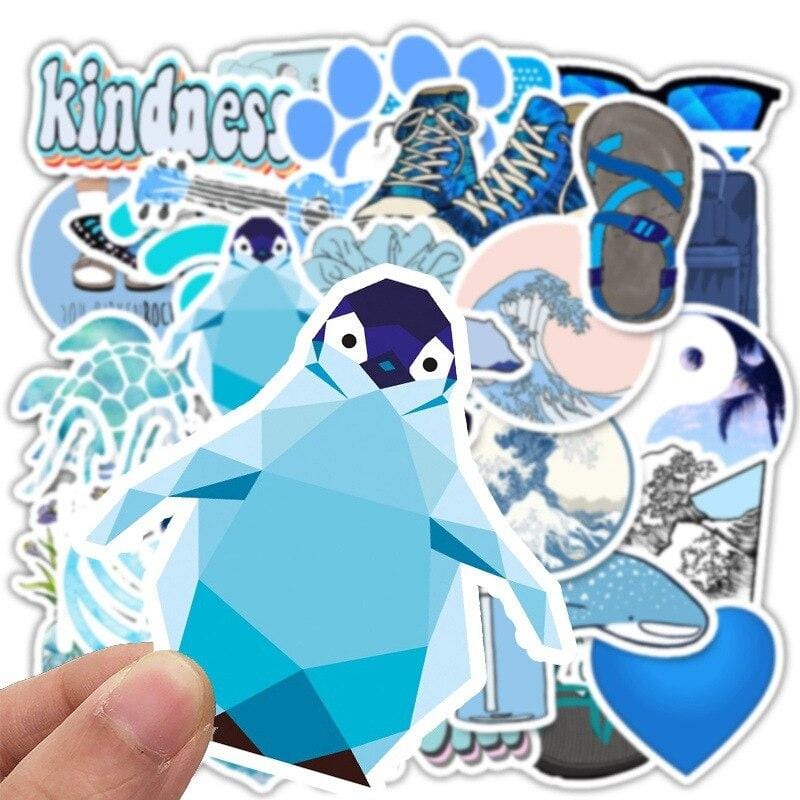Stickers VSCO <br> Bleu (50pcs) Stickers VSCO Tresor Otaku