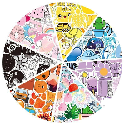 Stickers VSCO <br> Pastelle (400pcs) Stickers VSCO Tresor Otaku