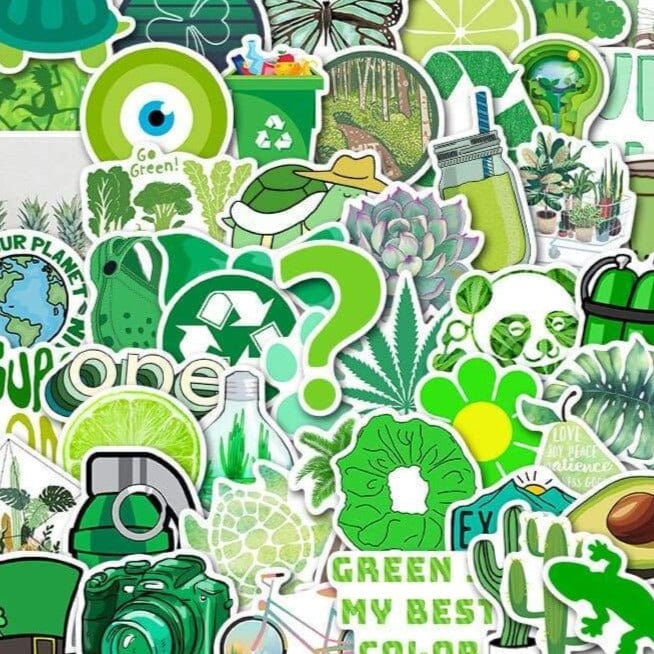 Stickers VSCO <br> Vert (50pcs) Stickers VSCO Tresor Otaku