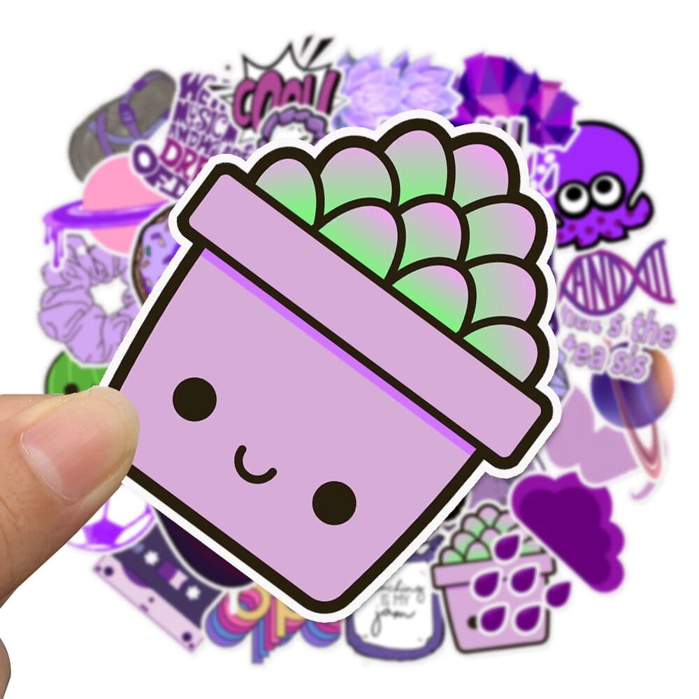 Stickers VSCO <br> Violet (50pcs) Stickers VSCO Tresor Otaku