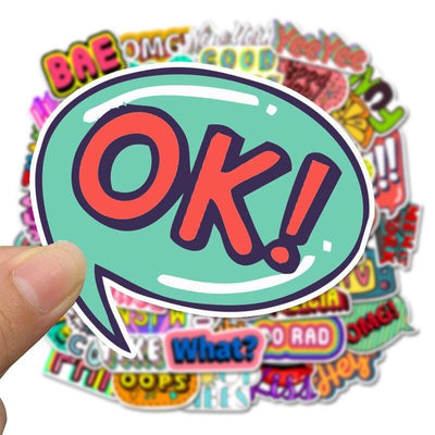 Stickers VSCO <br> Wow (50pcs) Stickers VSCO Tresor Otaku