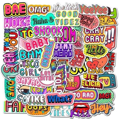 Stickers VSCO <br> Wow (50pcs) Stickers VSCO Tresor Otaku