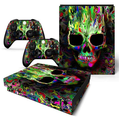 Stickers Xbox One X Skull Trippy Stickers Xbox One X Tresor Otaku