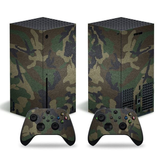 Stickers Xbox Series X<br> Camouflage Vert Stickers Xbox Series X Tresor Otaku