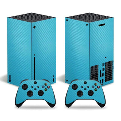 Stickers Xbox Series X<br> Carbone Bleu Stickers Xbox Series X Tresor Otaku
