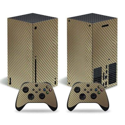 Stickers Xbox Series X<br> Carbone Marron Stickers Xbox Series X Tresor Otaku