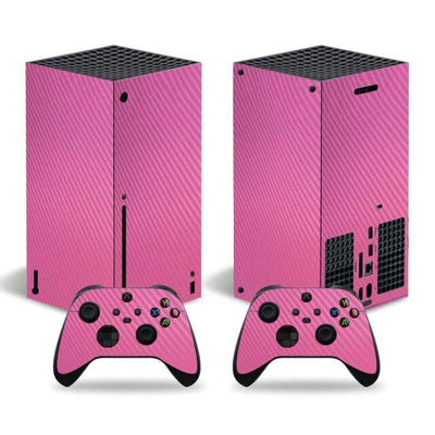 Stickers Xbox Series X<br> Carbone Rose Stickers Xbox Series X Tresor Otaku